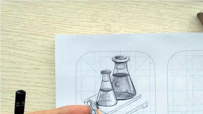 【UI手绘教程-实验瓶图标绘制】